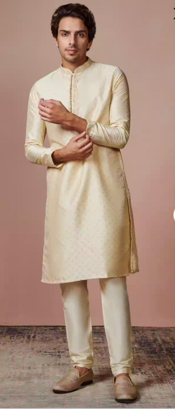 Biscuit Printed Kurta Set