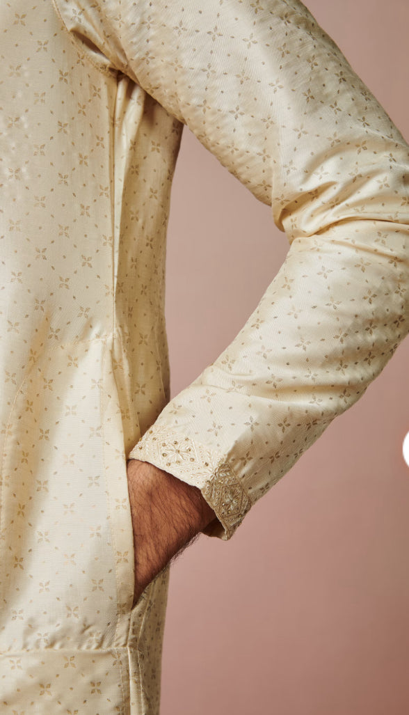 Biscuit Printed Kurta Set