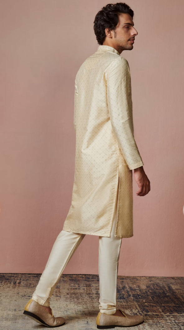 Biscuit Printed Kurta Set
