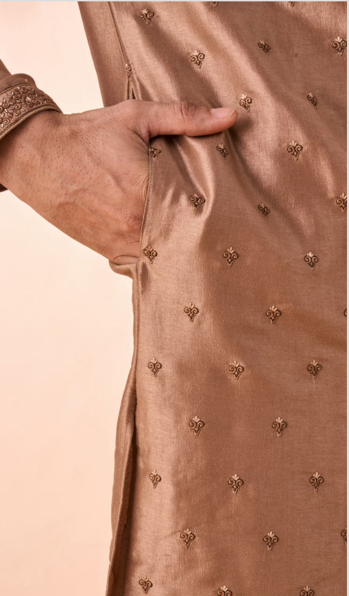 Elegant Brown Kurta and Churidar