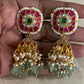 Antique Jadau Kundan Jumkis | Indian Traditional Jumki Earrings