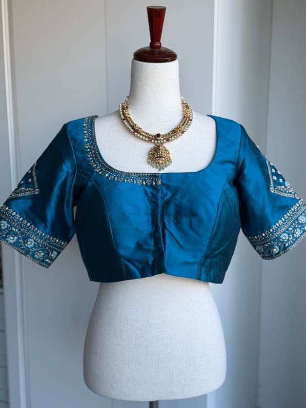 Pure Silk Embroidery Blouse | Saree Blouses in USA