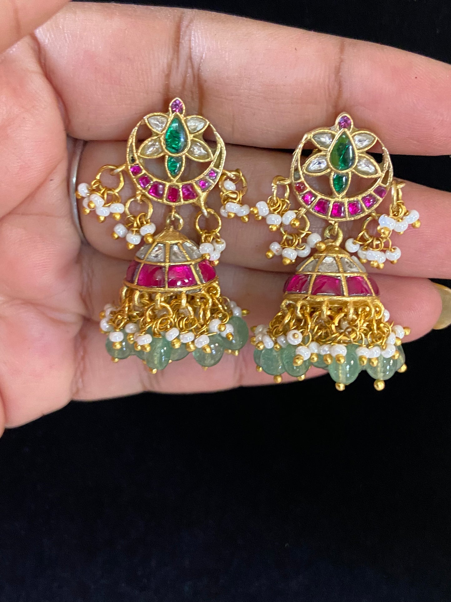 Jadau Kundan Jumki Earrings | Indian Earrings | Gift Idea