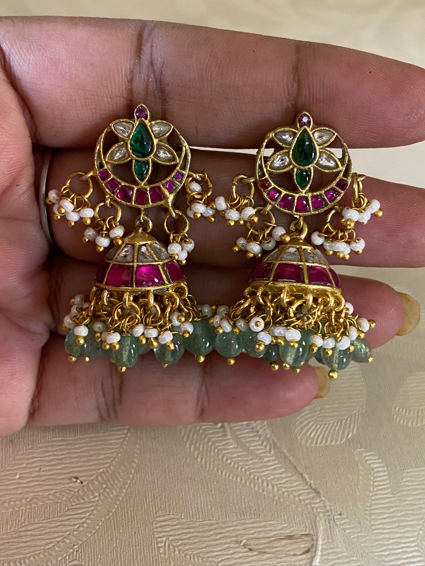 Jadau Kundan Jumki Earrings | Indian Earrings | Gift Idea