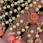 Pearl Coral Rose Choker Set | Indian Jewelry In USA