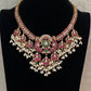 Jadau Kundan Pearl Hanging Necklace | Indian Traditional Jewelry