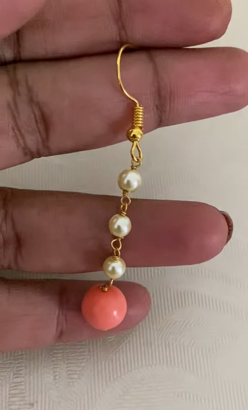 Pearl Coral Rose Choker Set | Indian Jewelry In USA
