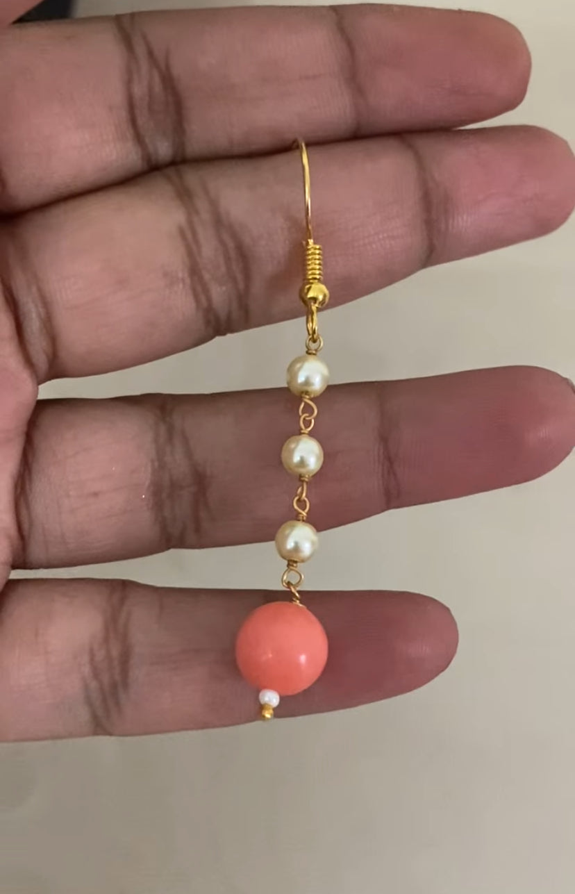 Pearl Coral Rose Choker Set | Indian Jewelry In USA