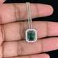 CZ Pink Pendant Simple Chain With Studs | Indian Jewelry In USA