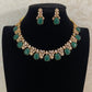 Carved  stone Kundan Necklace Set | Indian Jewelry