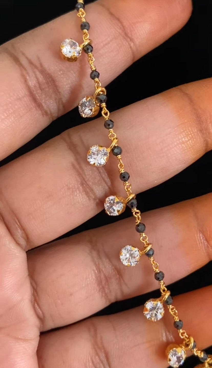 AD Drops Mangalasutra | Traditional Black Beads Necklace