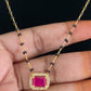 AD Pendant Simple Mangalasutra | Black Beads Necklace