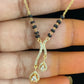 Simple AD Black Beads Necklace | Traditional Mangalasutra