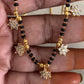 AD Flower Drop Mangalasutra | Simple Black Beads Necklace