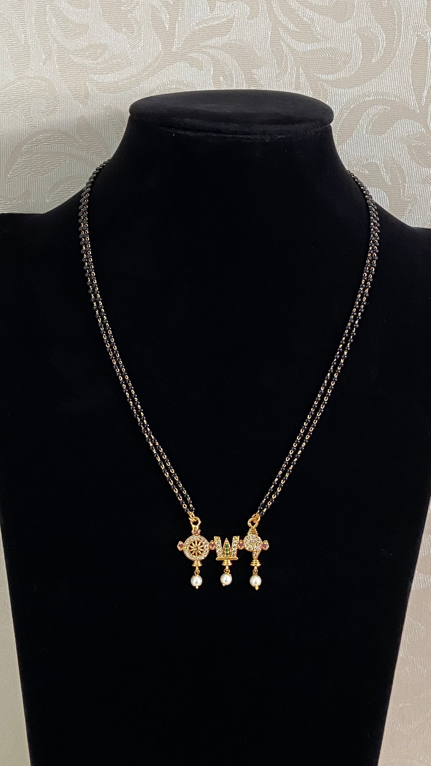 AD Balaji Namalu Pendant Mangalasutra | Traditional Black Beads