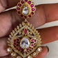 Moissanite Kundan Fusion Necklace Set | latest Indian Jewelry In USA
