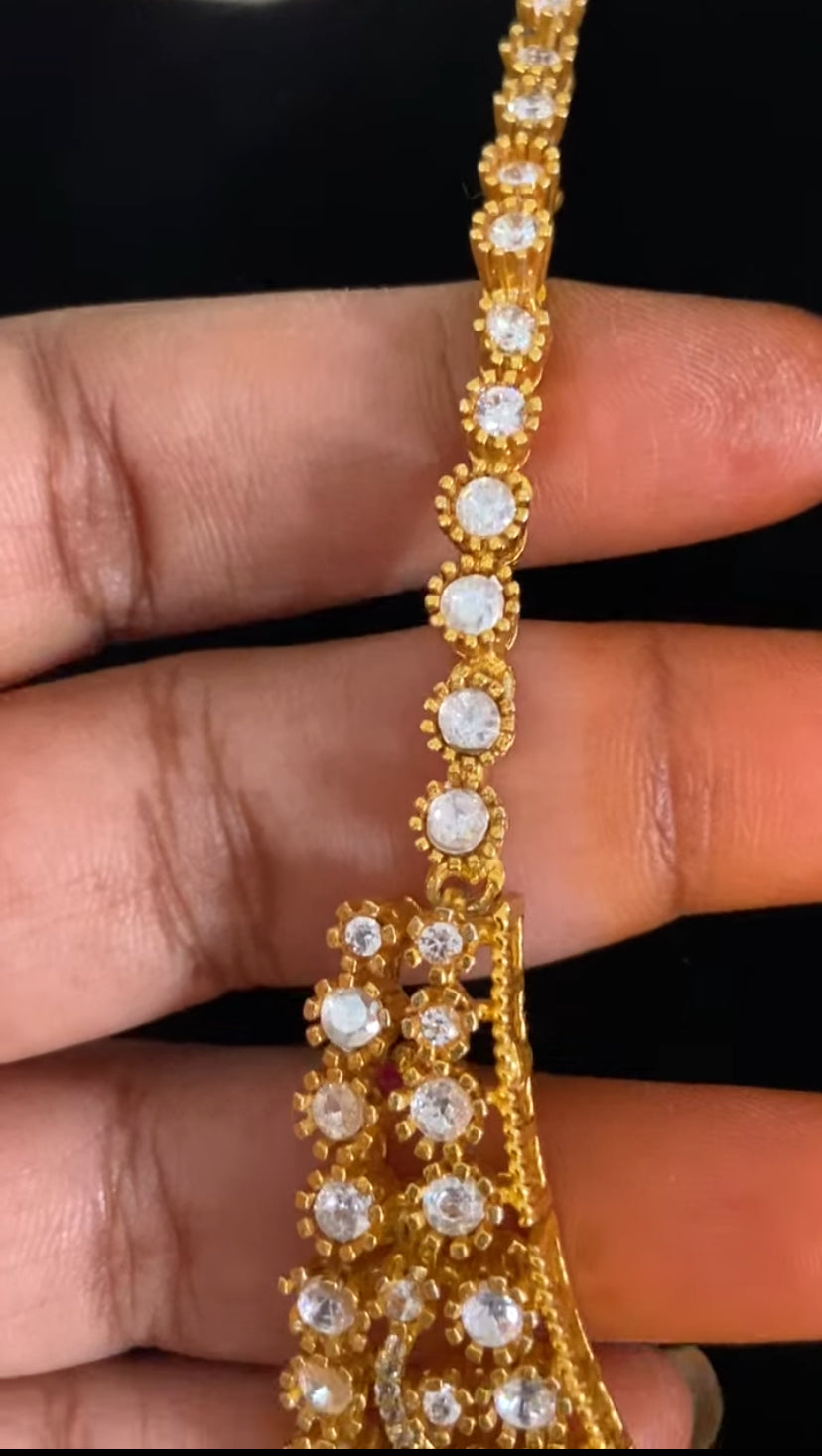 Moissanite Kundan Fusion Necklace Set | latest Indian Jewelry In USA