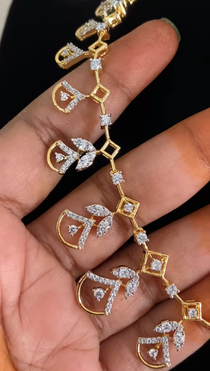 AD Simple Necklace Set | Indian Jewelry In USA | Gift Idea