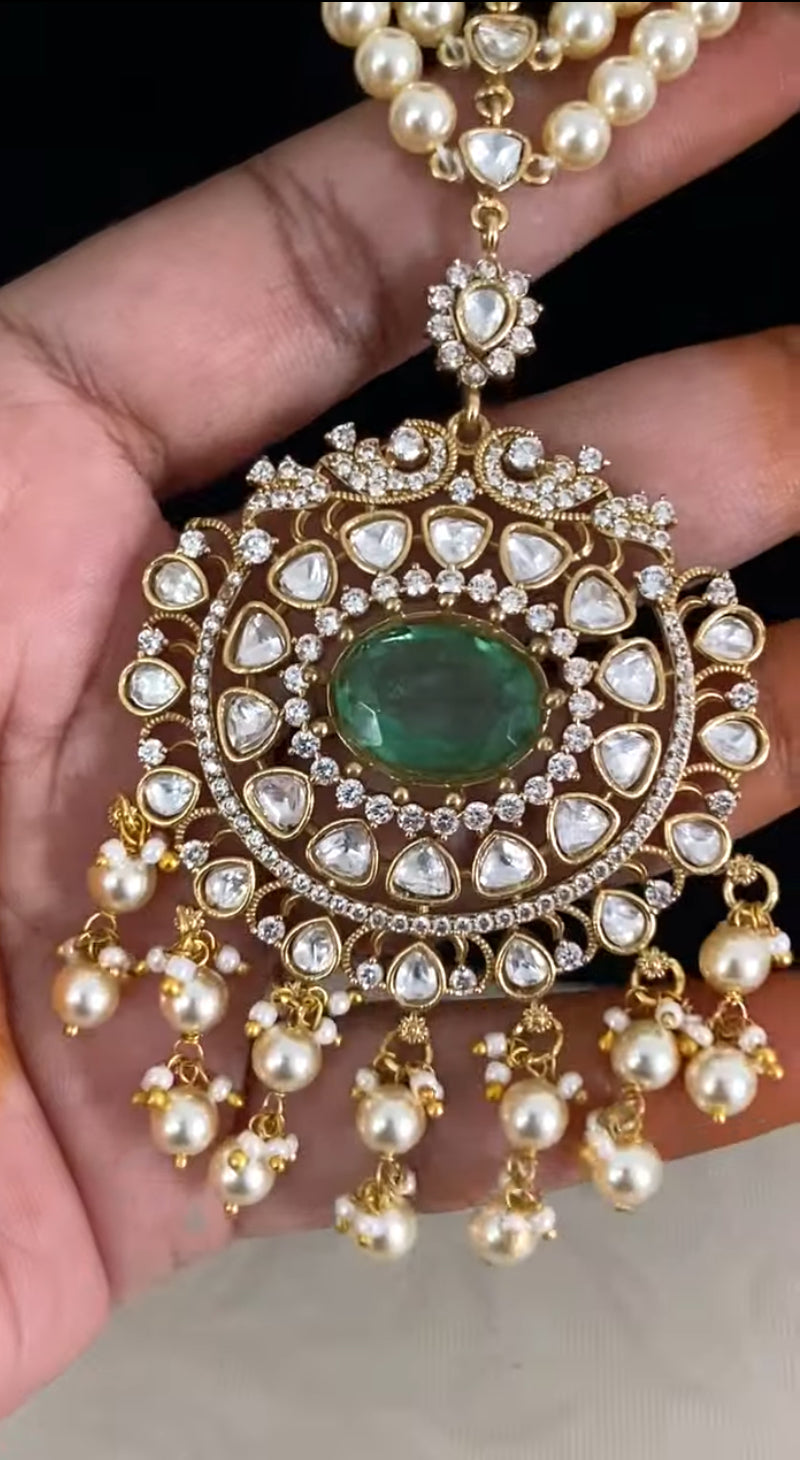 Polki Pendant Pearl Necklace | Latest Indian Jewelry