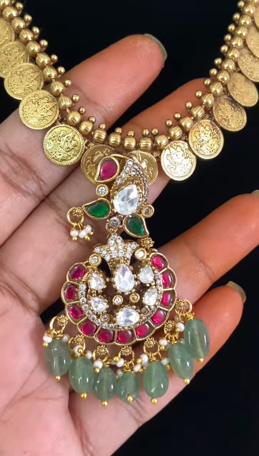 Kundan Pendant Kasula Necklace | Indian Traditional Jewlery In USA
