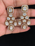 Mehandi Plating Polki Kundan Earrings | Indian Jewelry In USA