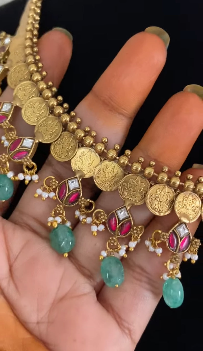 Jadau Pendants Kasula Necklace | Indian Traditional Jewlery In USA