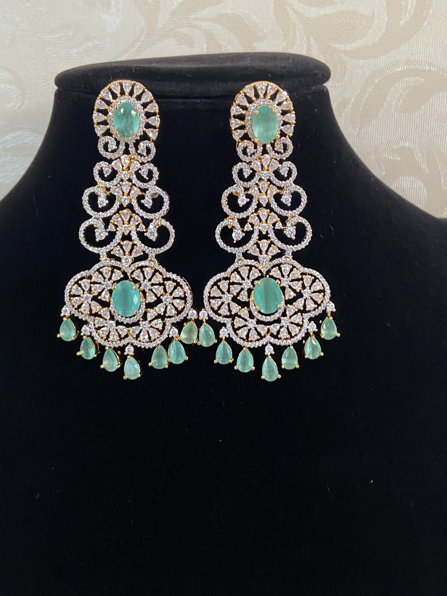 AD Beautiful Earrings | Indian Bridal Jewelry