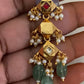 Antique Green Beads Kundan Necklace Set | Traditional Indian Jewelry In USA