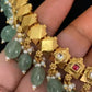 Antique Green Beads Kundan Necklace Set | Traditional Indian Jewelry In USA