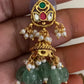 Antique Green Beads Multi-Layer Kundan Necklace Set | Indian Jewelry In nUSA