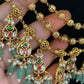 Antique Green Beads Multi-Layer Kundan Necklace Set | Indian Jewelry In nUSA