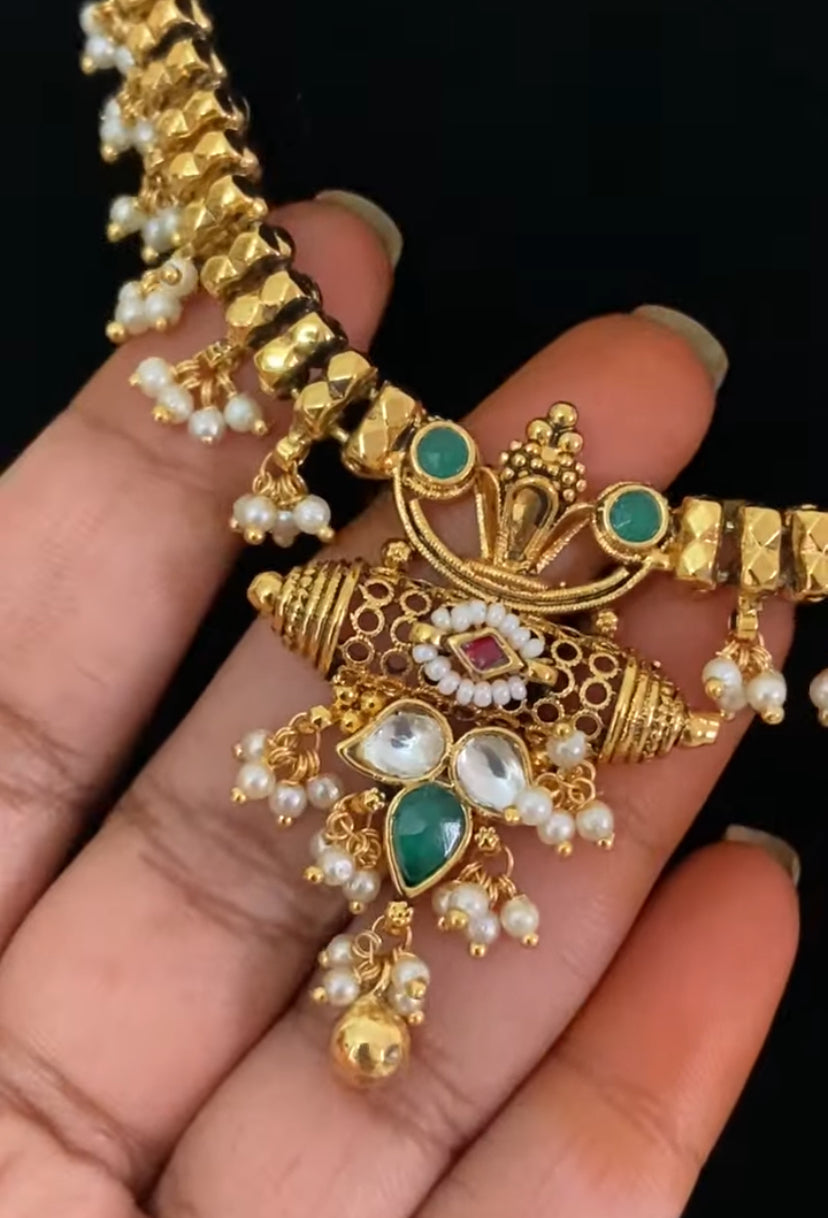 Antique Kundan Necklace Set | Traditional Indian Jewelry In USA
