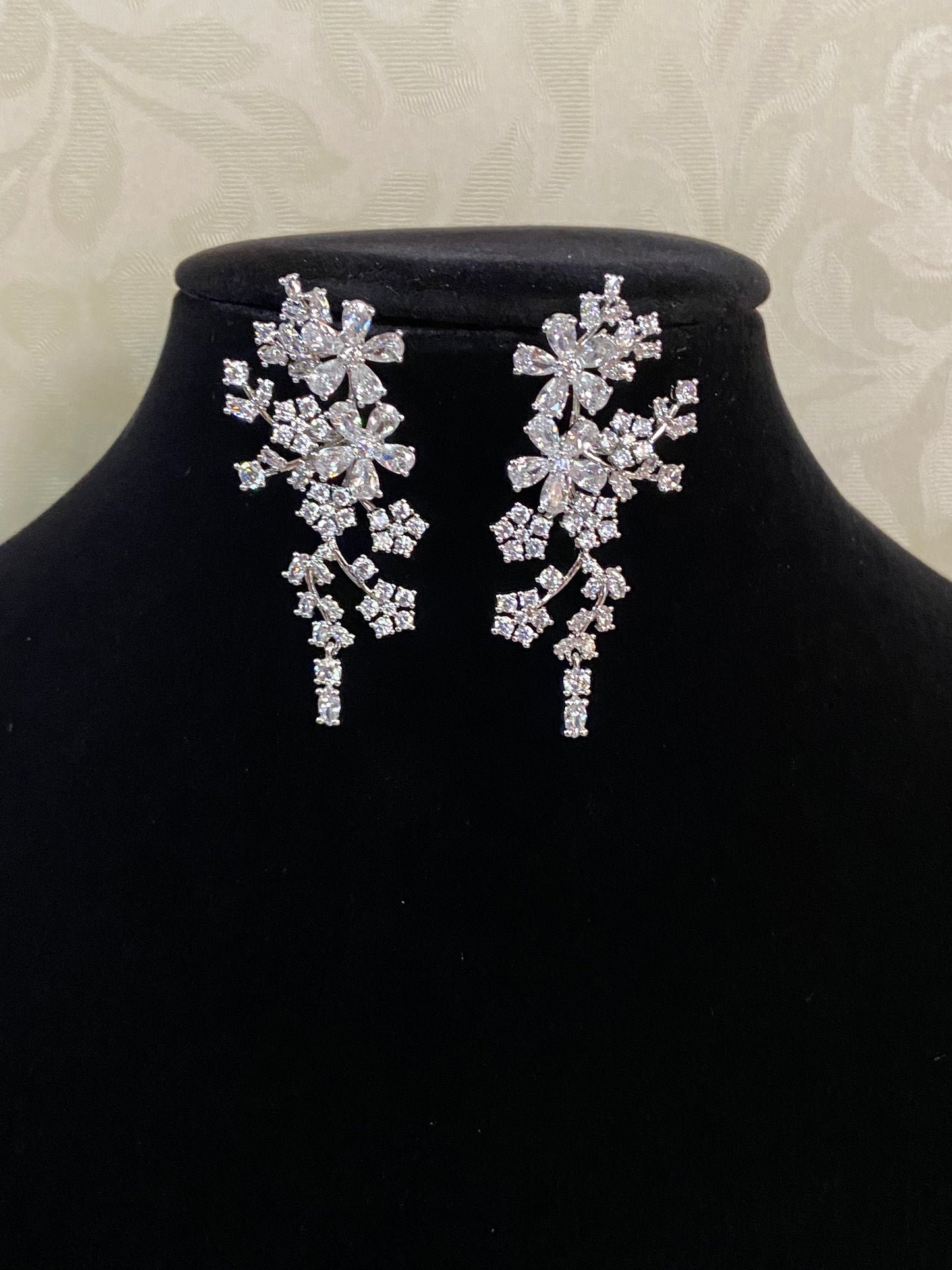 AD Floral Earrings | Party Wear Earrings | Gift Idea