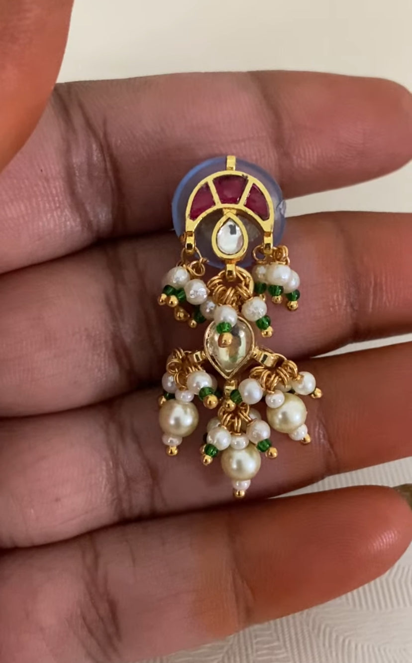 Ahamadabadi Kundan Necklace Set | Handmade jewelry | Indian jewelry in USA