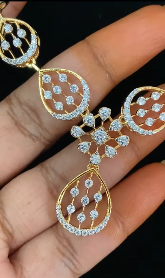 AD Simple Necklace Set | Indian Jewelry In USA
