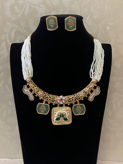 Traditional Pendant Pearl Necklace | Latest Indian jewelry