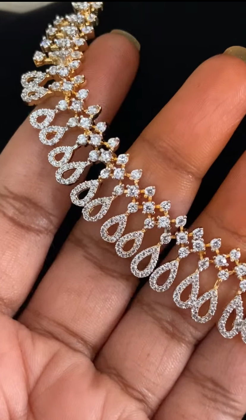 AD Simple Necklace Set | Indian Jewelry In USA