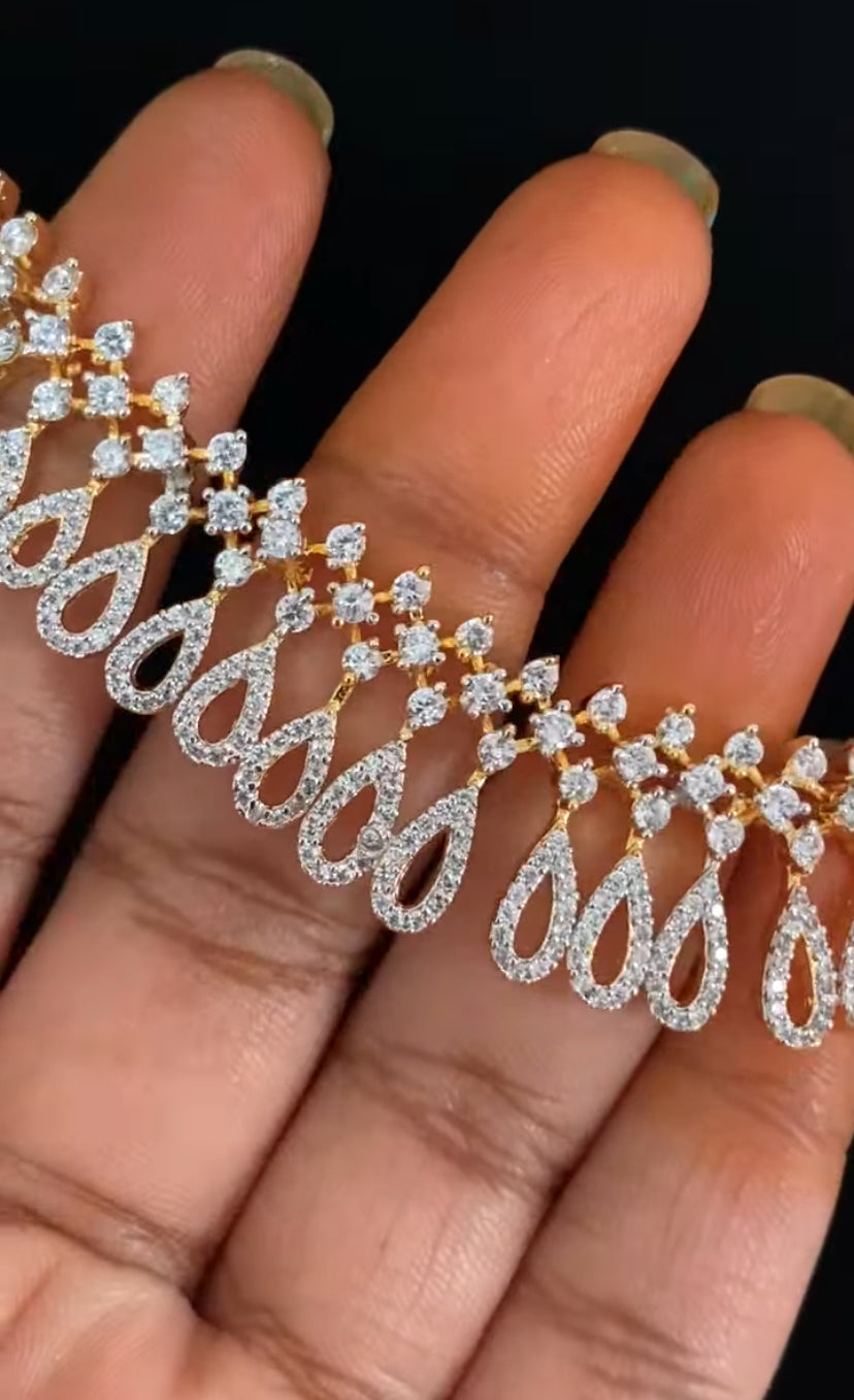 AD Simple Necklace Set | Indian Jewelry In USA