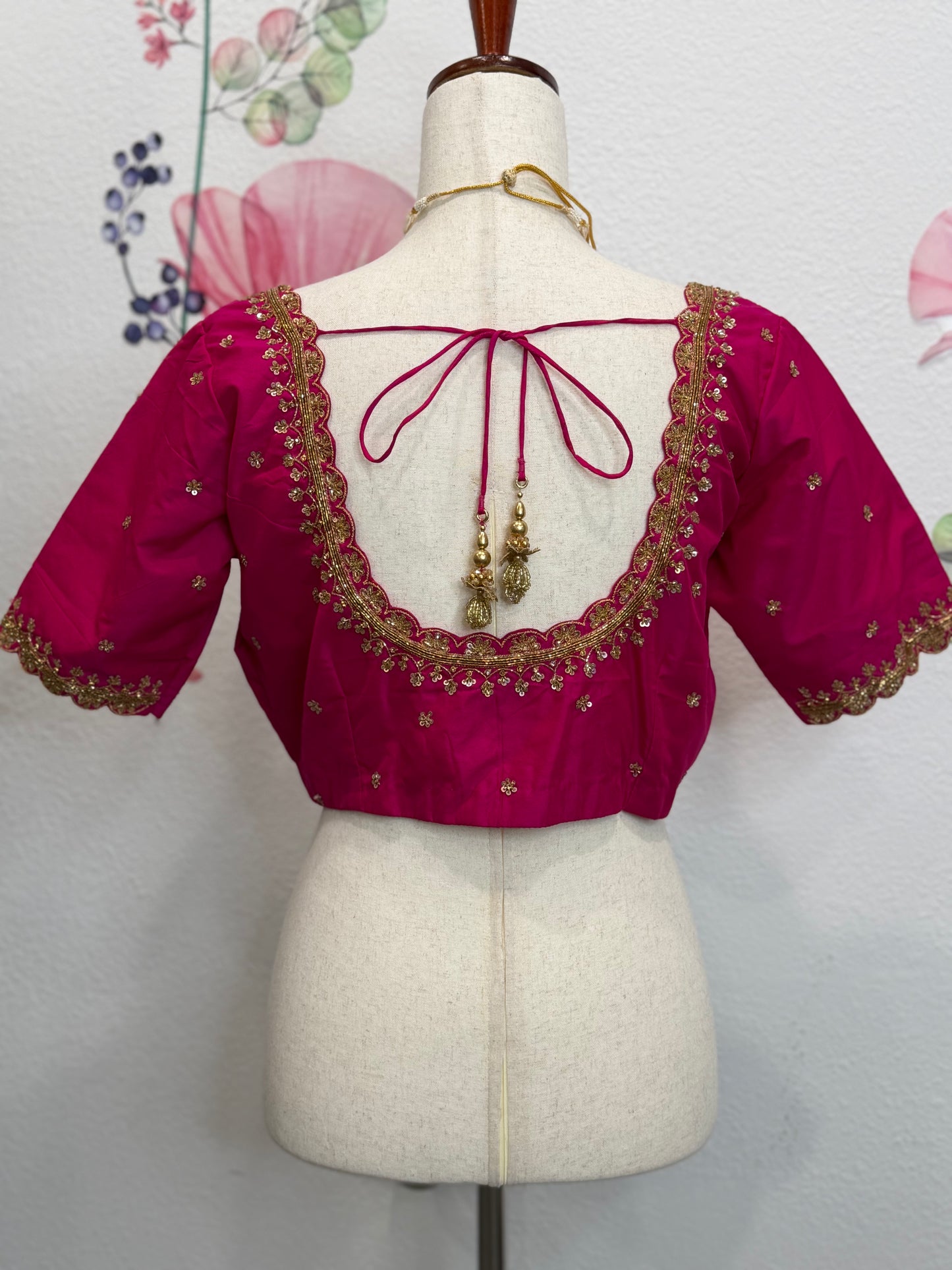Scallop Hand Embroidery Blouse | Saree Blouses in USA