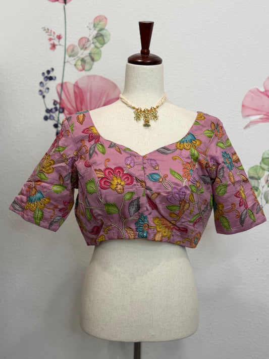 Printed Embroidery Blouse | Saree Blouses Online | Readymade Blouses in USA