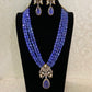 Victorian pendant Beads Necklace | AD pendant Mala With Earrings |Gift Idea