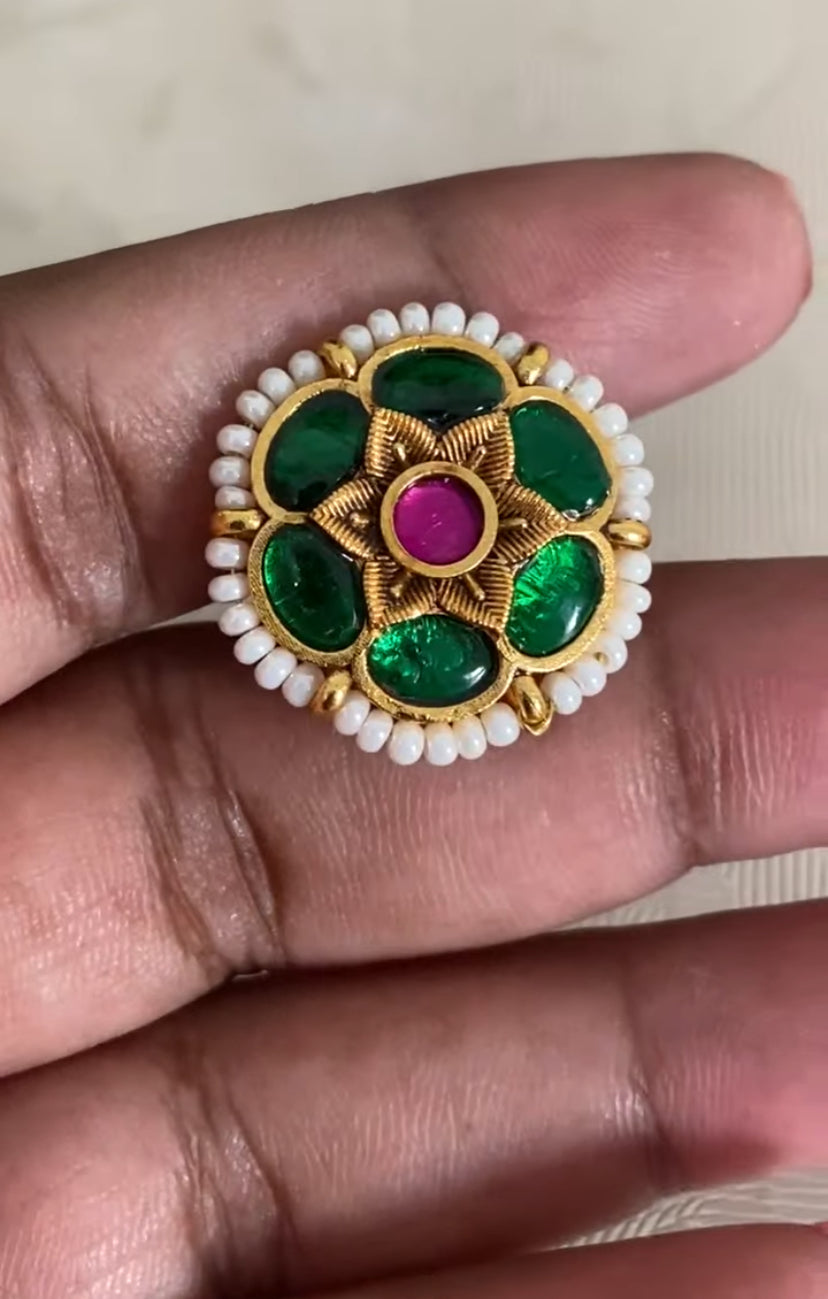 Jadau Antique Necklace With Studs | Indian Jewelry In USA
