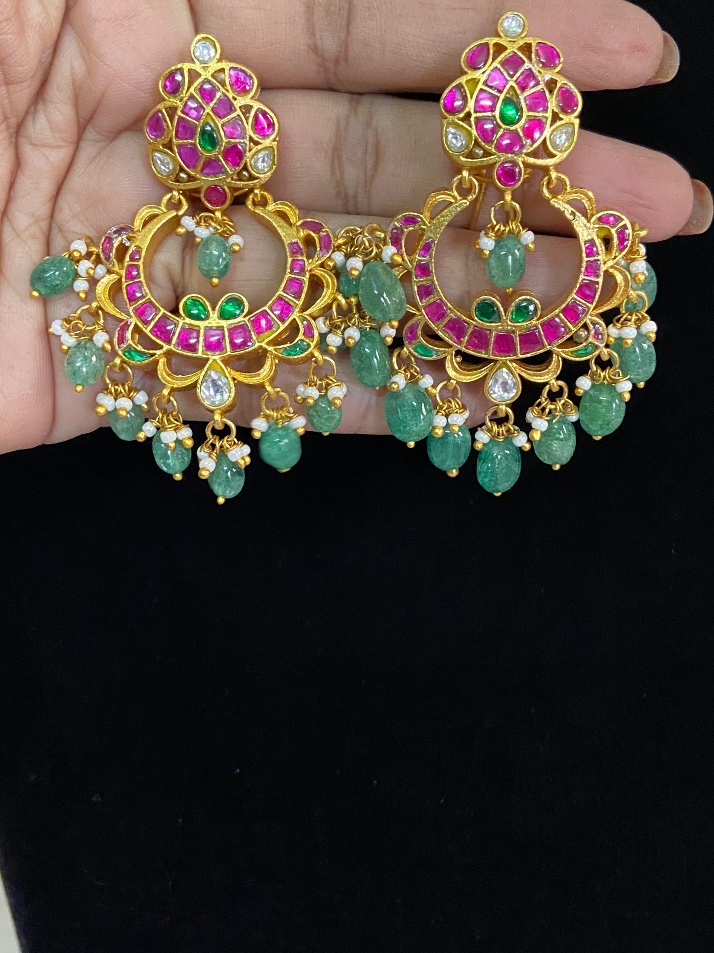 Jadau Kundan Chandbali Earring | Indian Traditional Jewelry In USA | Gift idea