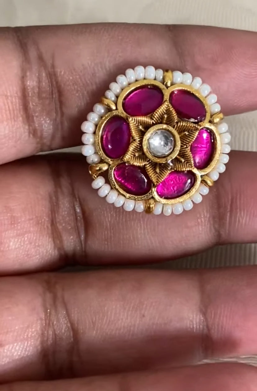 Jadau Antique Necklace With Studs | Indian Jewelry In USA