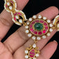 Moissanite & Jadau Fusion Necklace Set | Indian Jewelry In USA