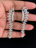 AD Rhodium Earrings | Fancy Earrings | Indian jewelry in USA