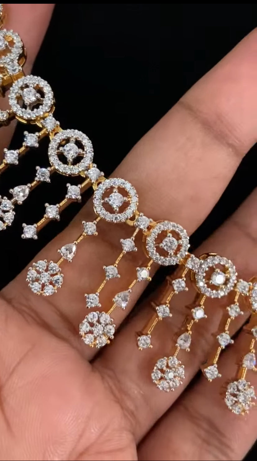 Beautiful AD Necklace With Earrings | Latest Necklace | Gift Idea