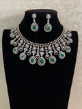 AD Emerald Bridal Necklace Set | Latest Indian Jewelry