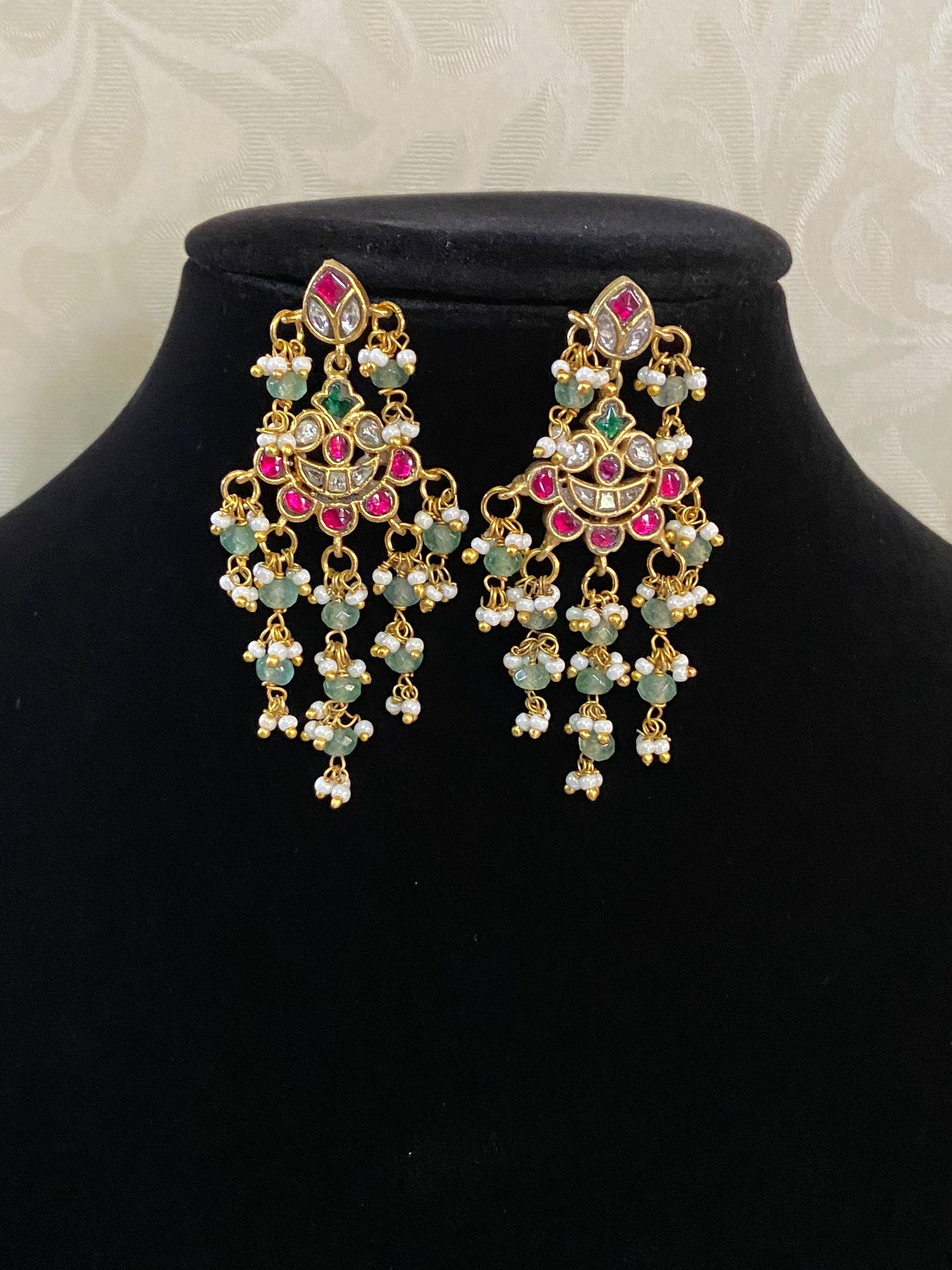 Jadau Kundan Earrings | Indian Earrings In USA | Gift idea