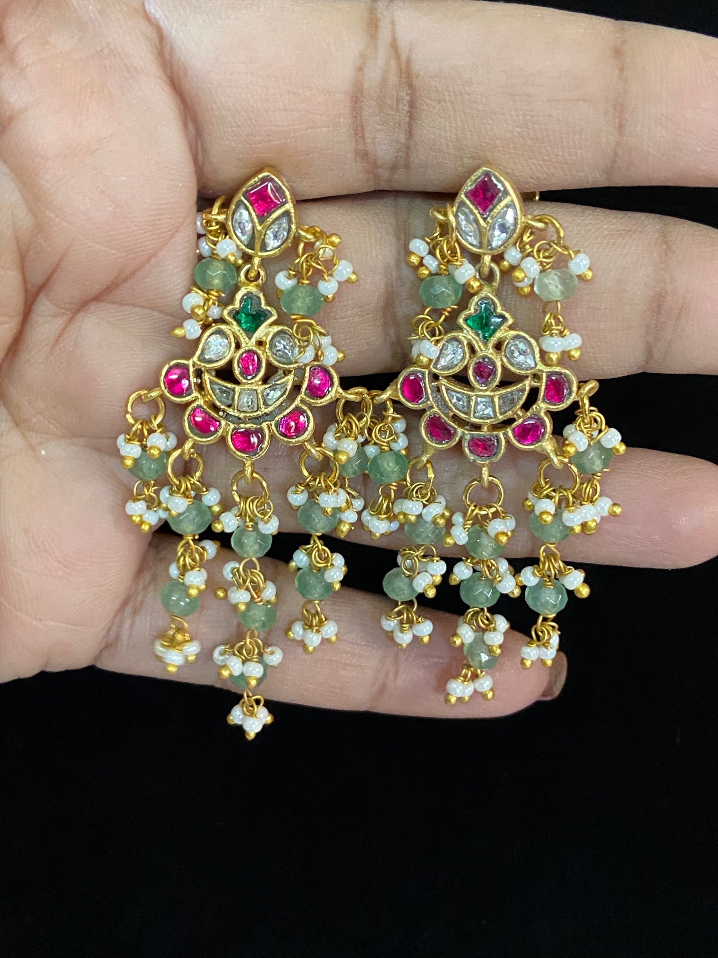 Jadau Kundan Earrings | Indian Earrings In USA | Gift idea